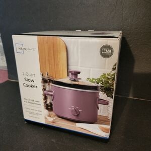 Mainstays 2- Quart Slow Cooker w/Removable Crock In Enchanting Purple NEW